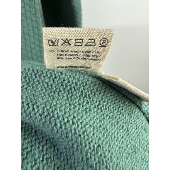 Gudrun Sjödén Sweater Dress Medium Teal Green Knit Tunic Knee Length Cotton Wool - Picture 8 of 10